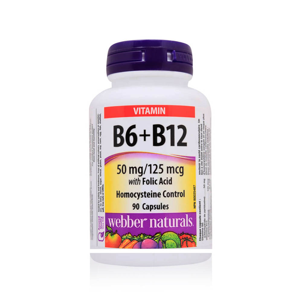 Webber Naturals Vitamin B6+B12 Folic Capsules