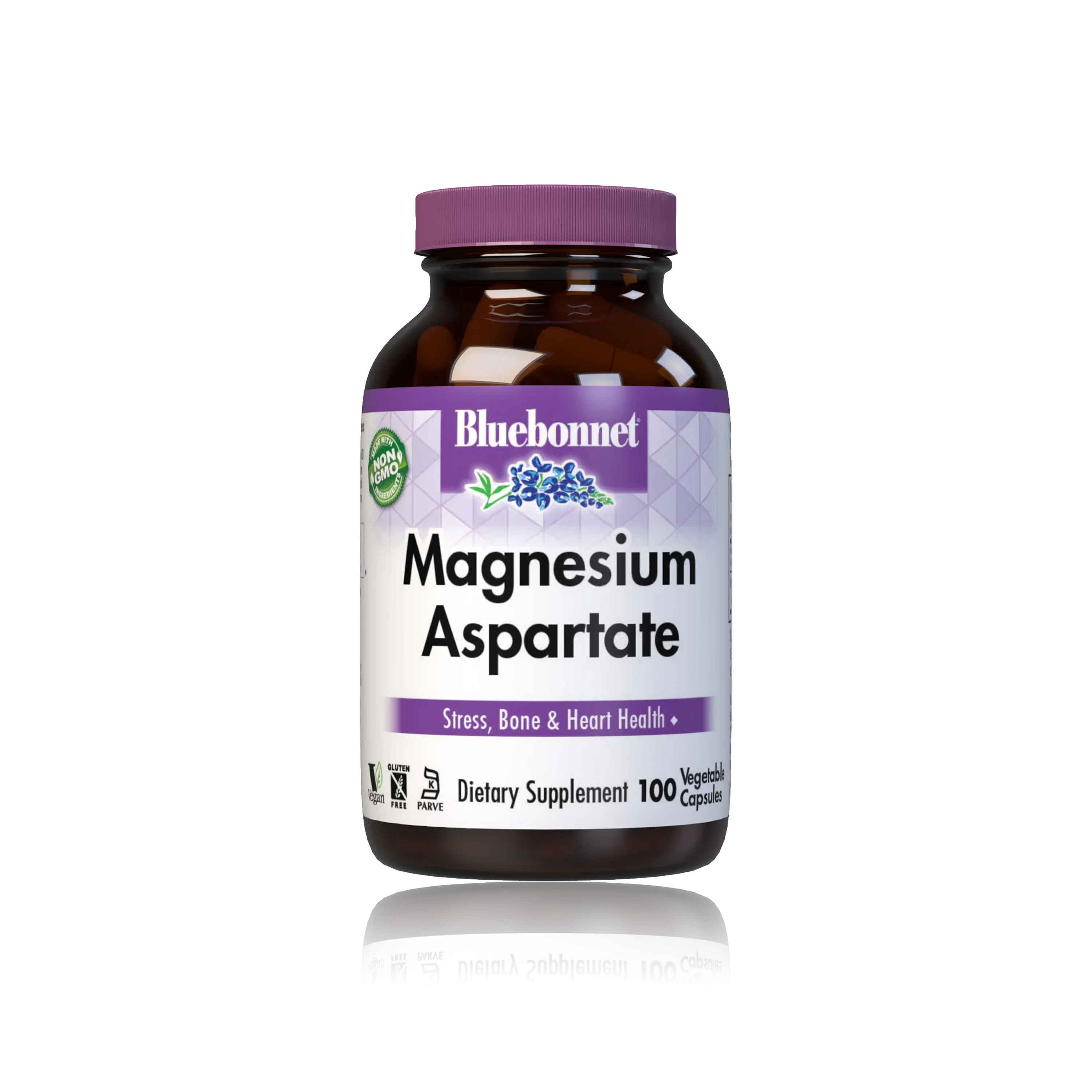 Bluebonnet magnesium aspartate 400mg – 100 vegetable capsules