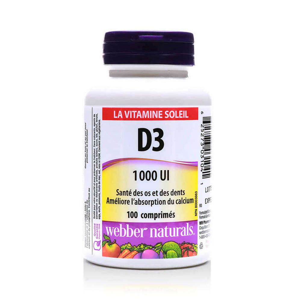 Webber Naturals Vitamin D3 1000Iu Tablets