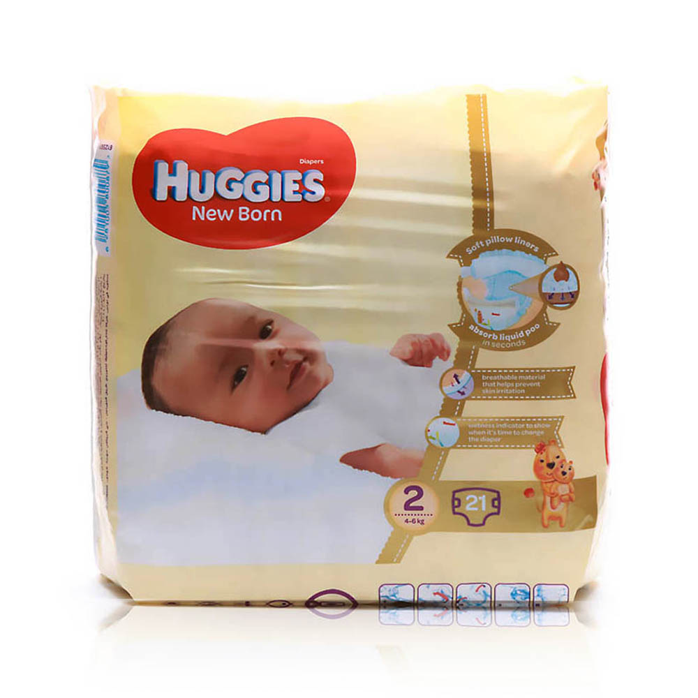 Huggies New Born 2 Pure & Natural 4-6Kg