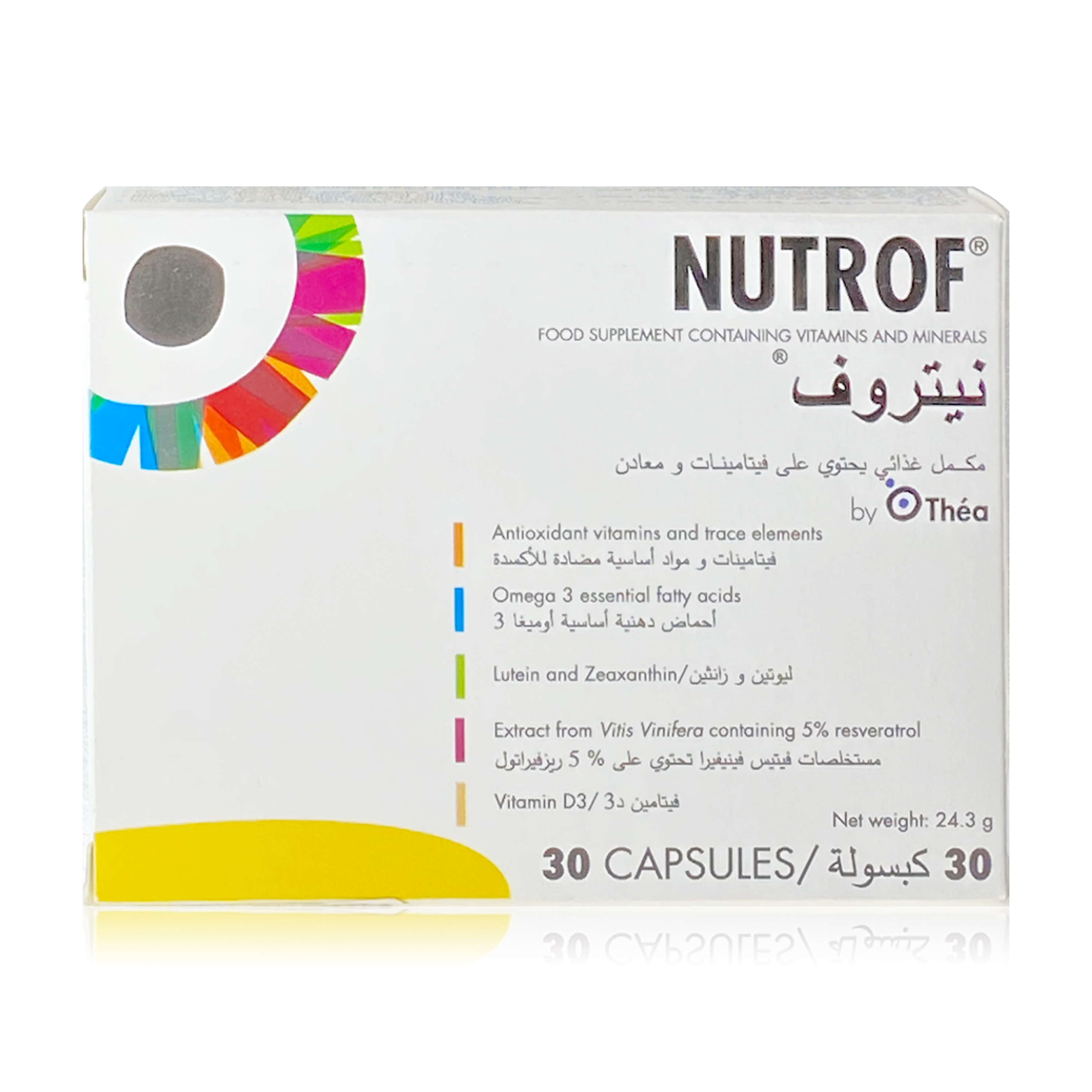 Nutrof D Eye Vitamins & Mineral Supplement, 30 Capsules