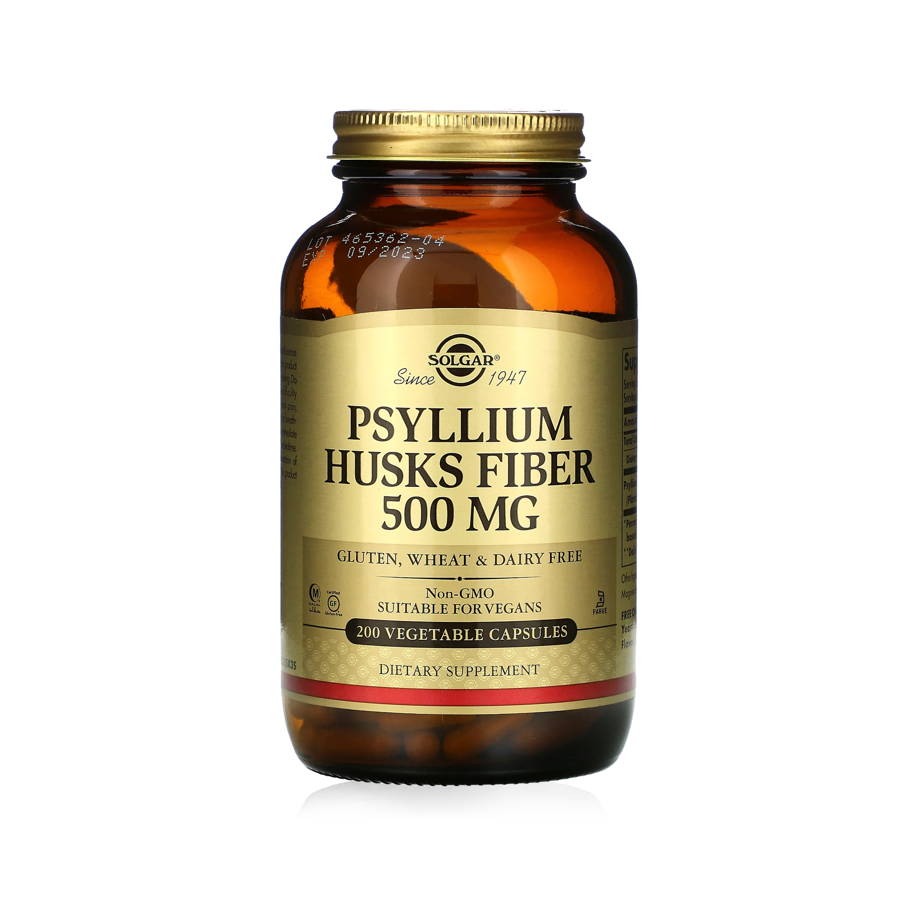 Solgar Psyllium Husks Fiber Veg Capsules 500mg 