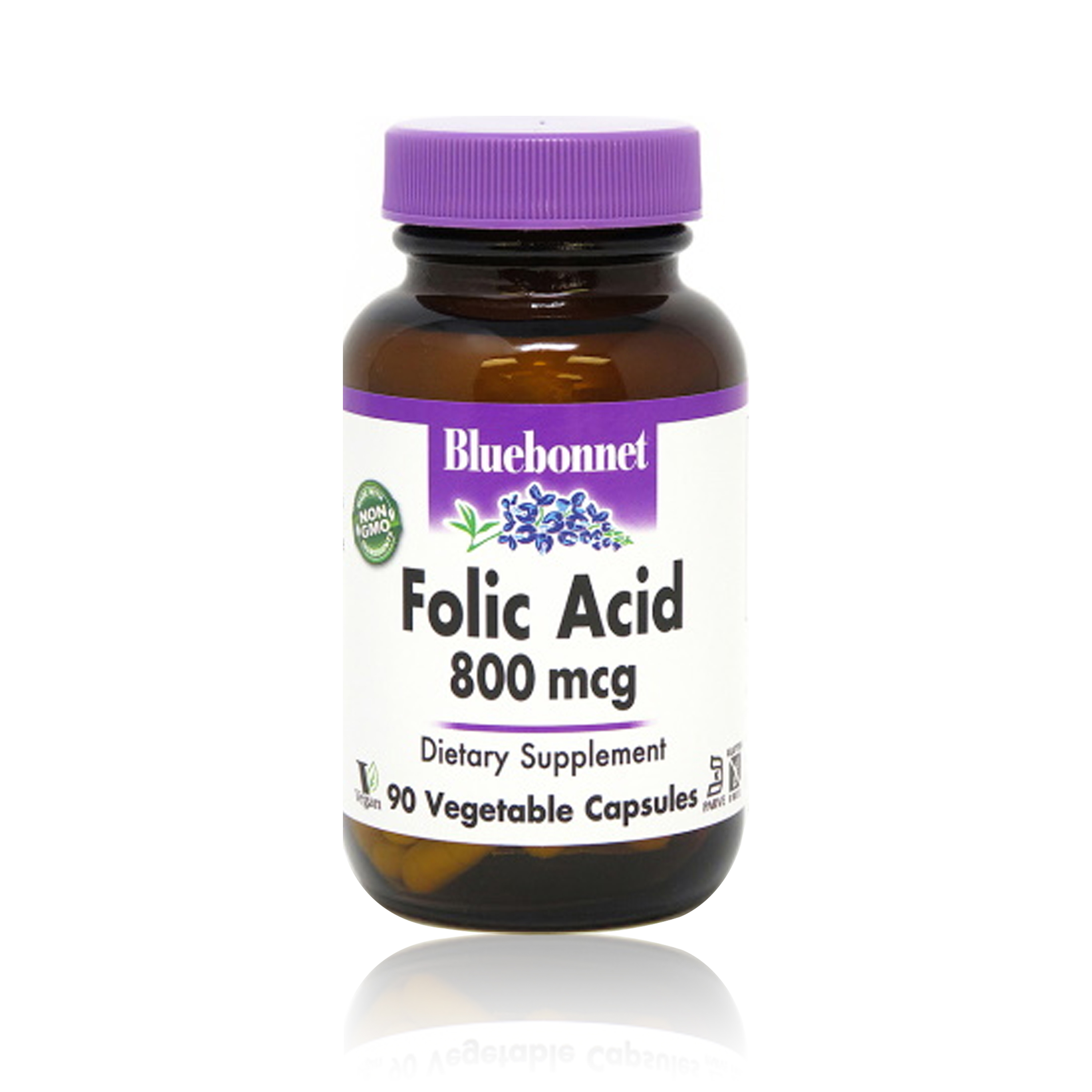 Blue Bonnet Folic Acid 800mcg Veg Capsules 