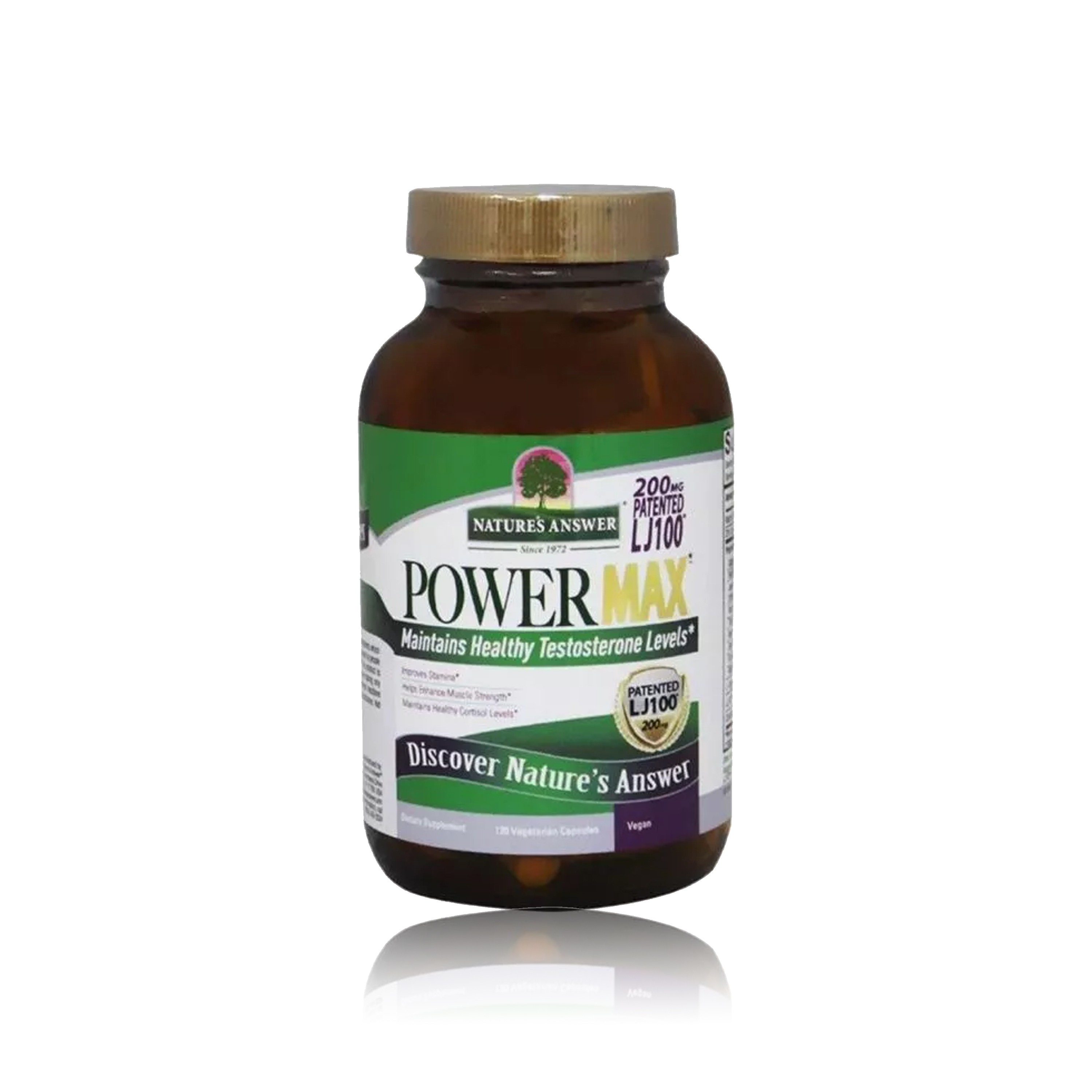 Nature'S Answer Power Max Maintain Healthy Testosterone Level's 200mg, 120 Vegetarian Capsules
