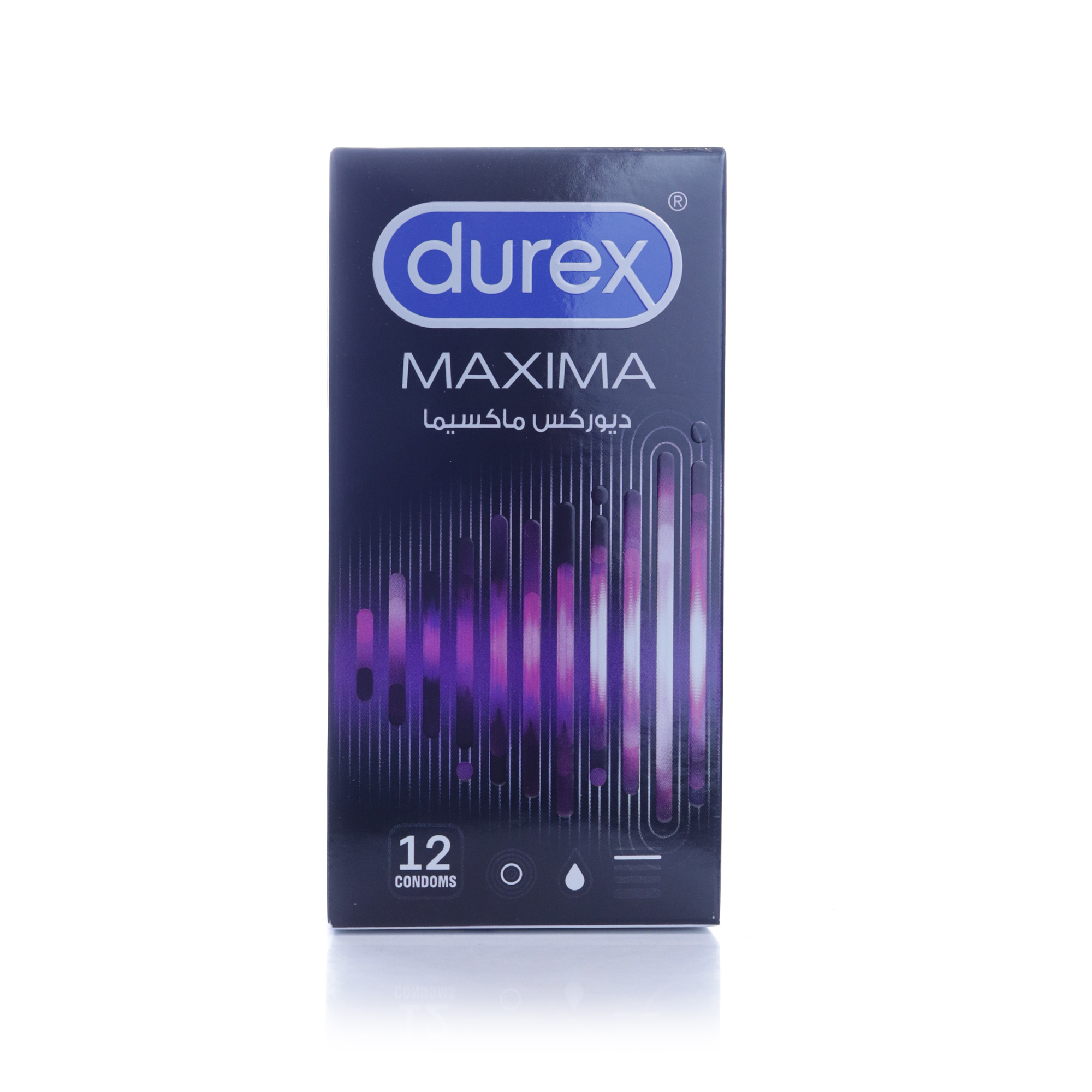 Durex Maxima Lubricated Condoms, 12 Pieces