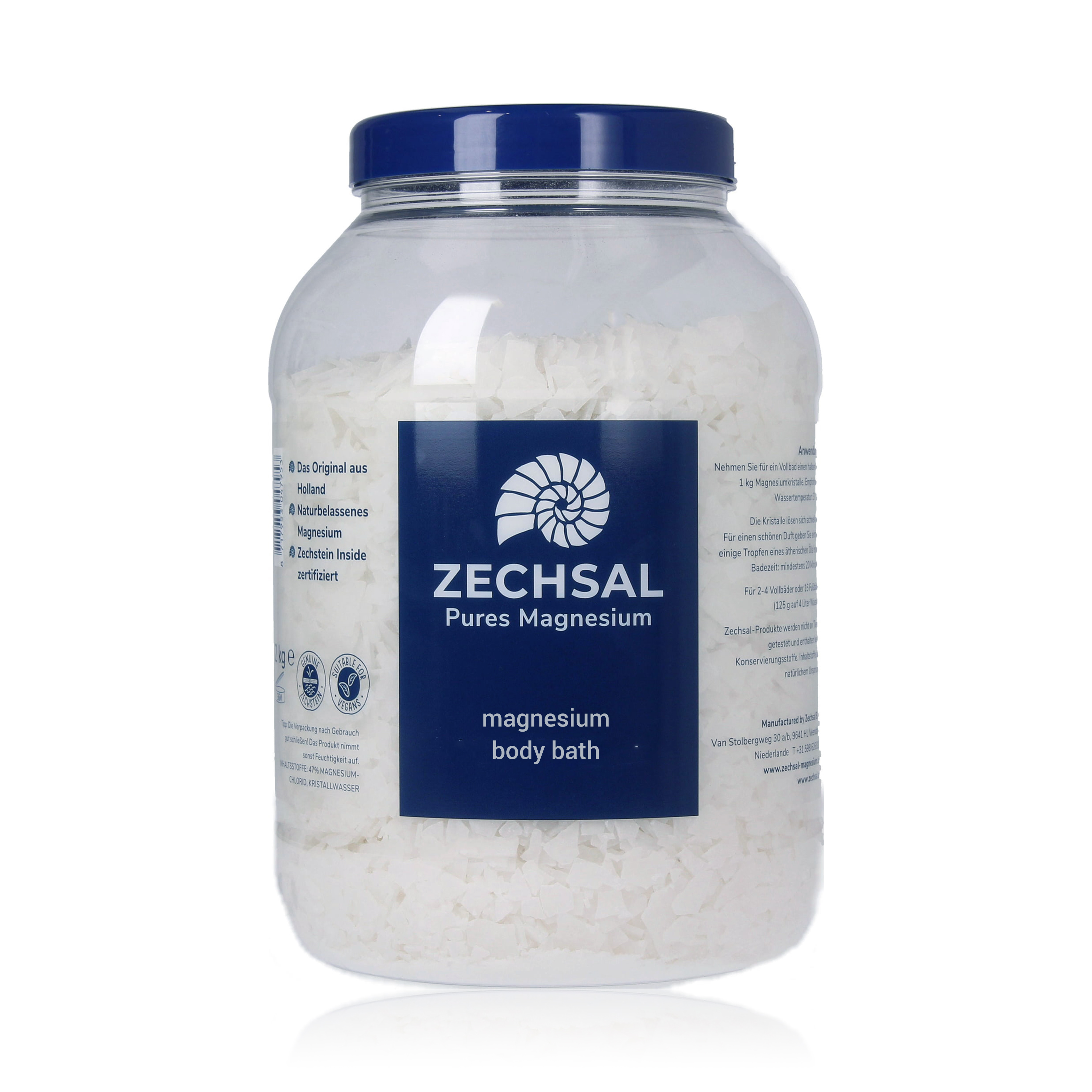 Zechsal Pure Magnesium Body Bath Crystals, 2 kg