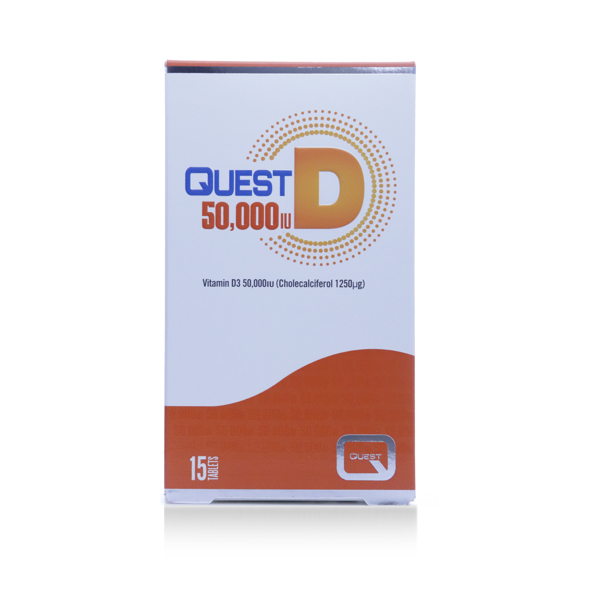 Quest D-50000IU Tablets, 15 Tablets