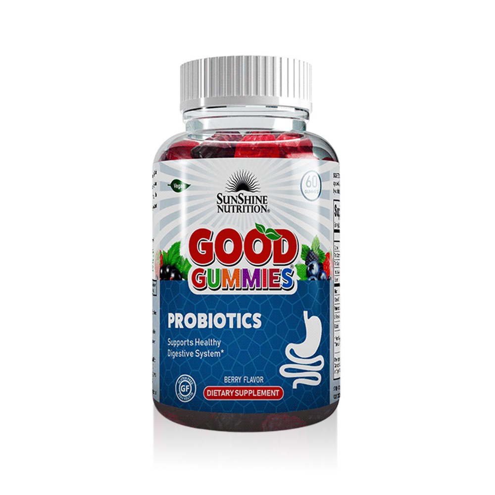 Sunshine Nutrition Good Gummies Probiotics, Dietary Supplement, 60 Tablets