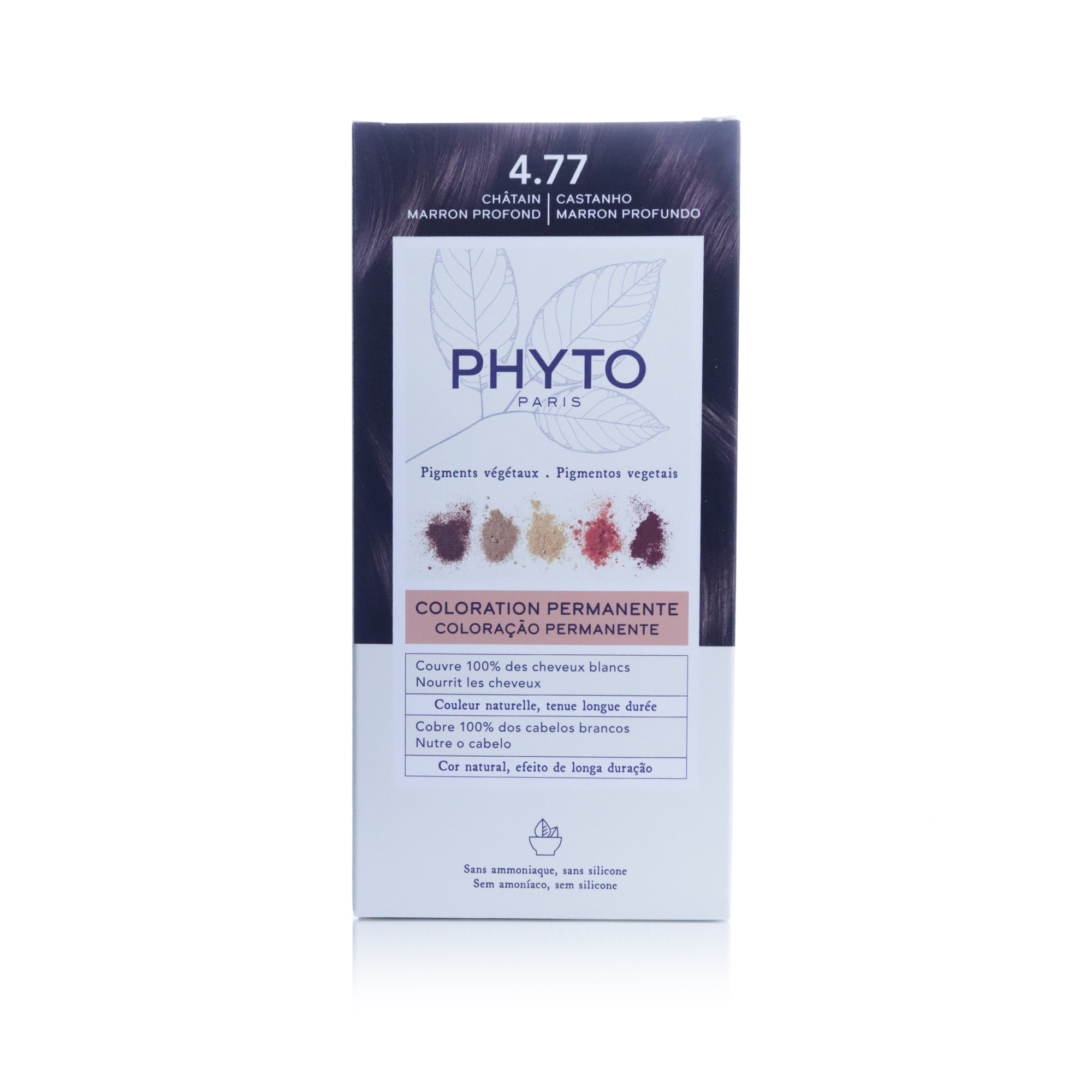 Phyto Permanent Hair Dye Intense Chestnut Brown 4.77