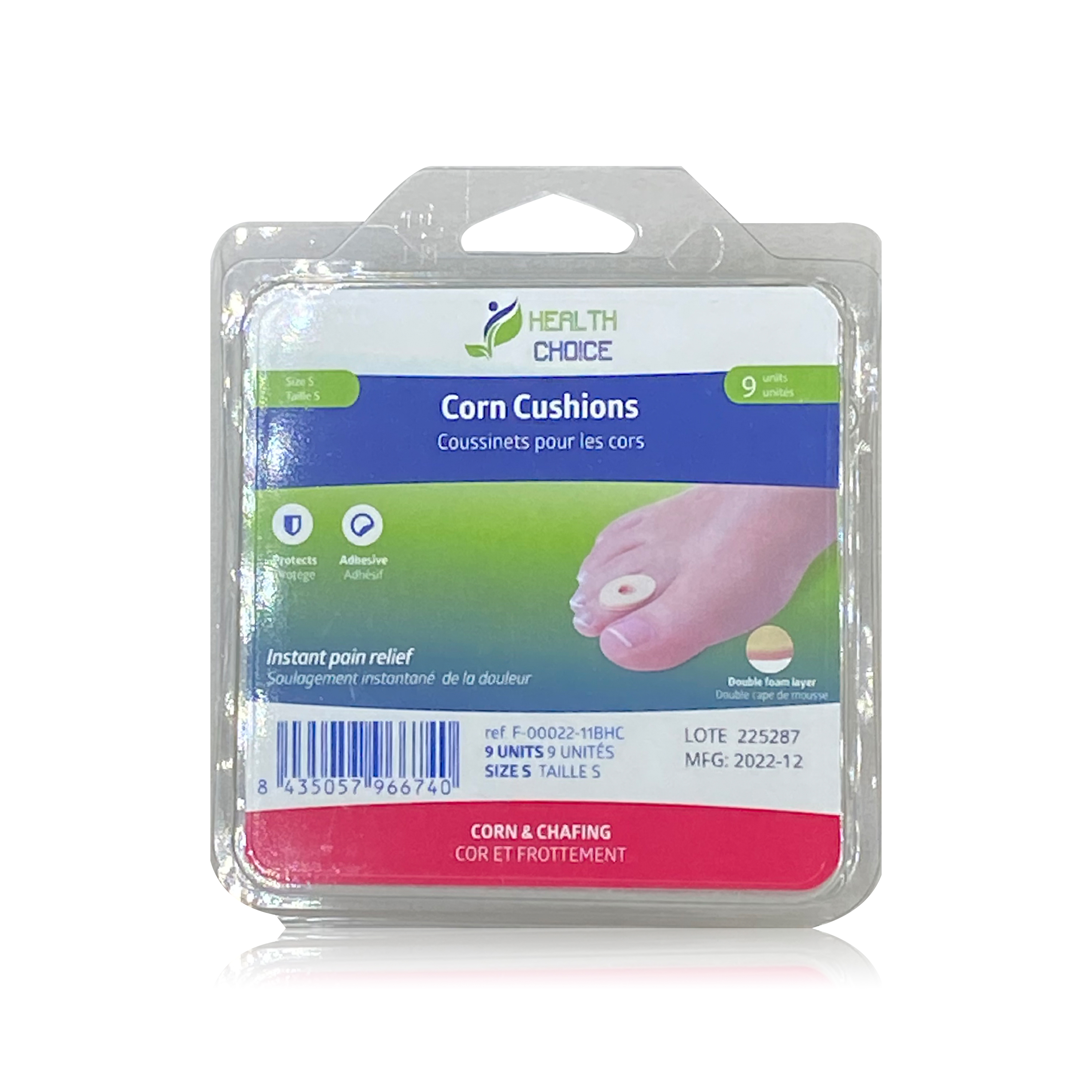 Health Choice Foam Corn Cushions, 9 Pieces